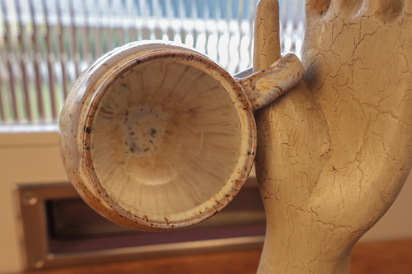 Round White Melted Mug