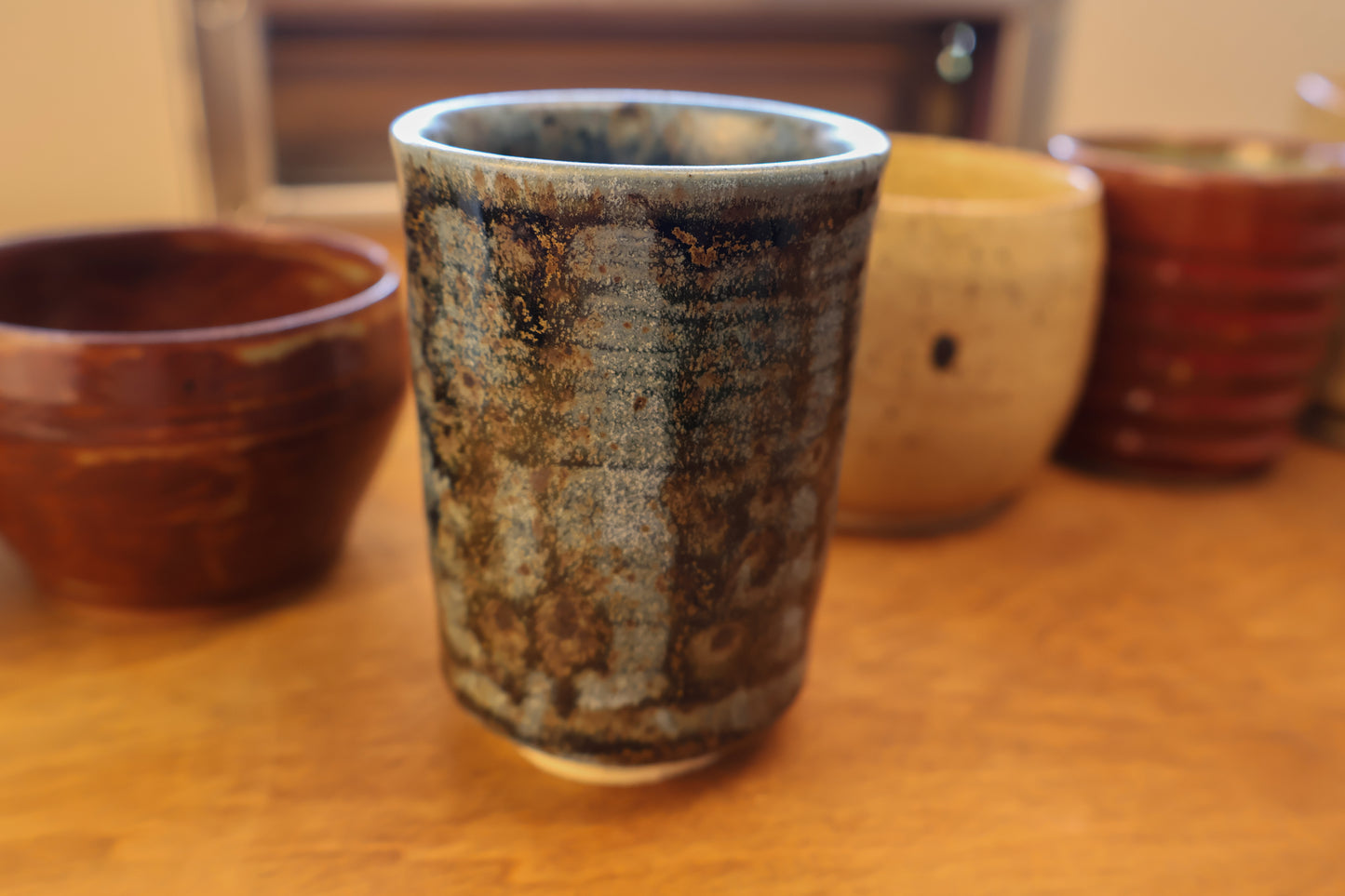 Blue Metallic Teacup