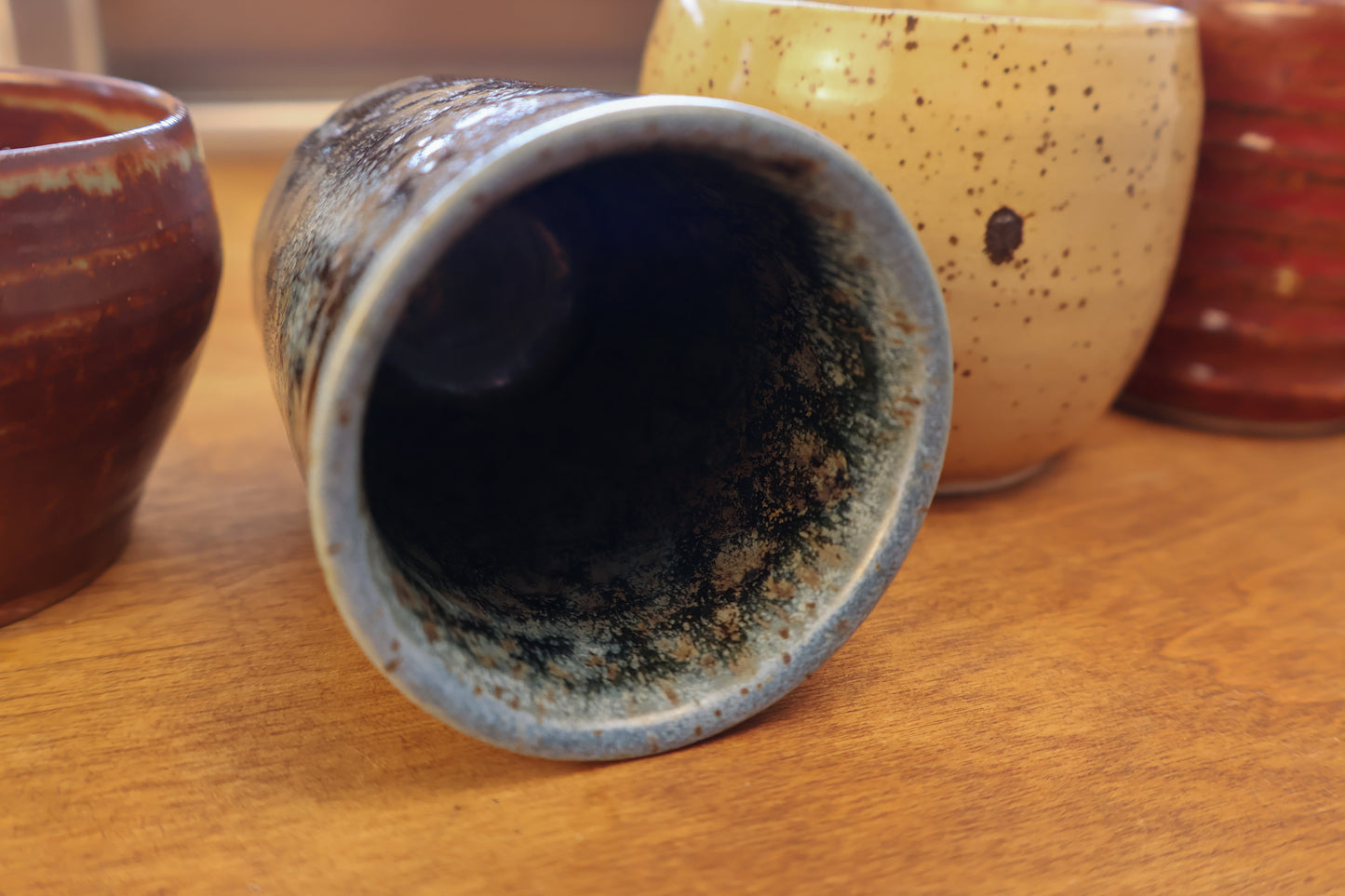 Blue Metallic Teacup