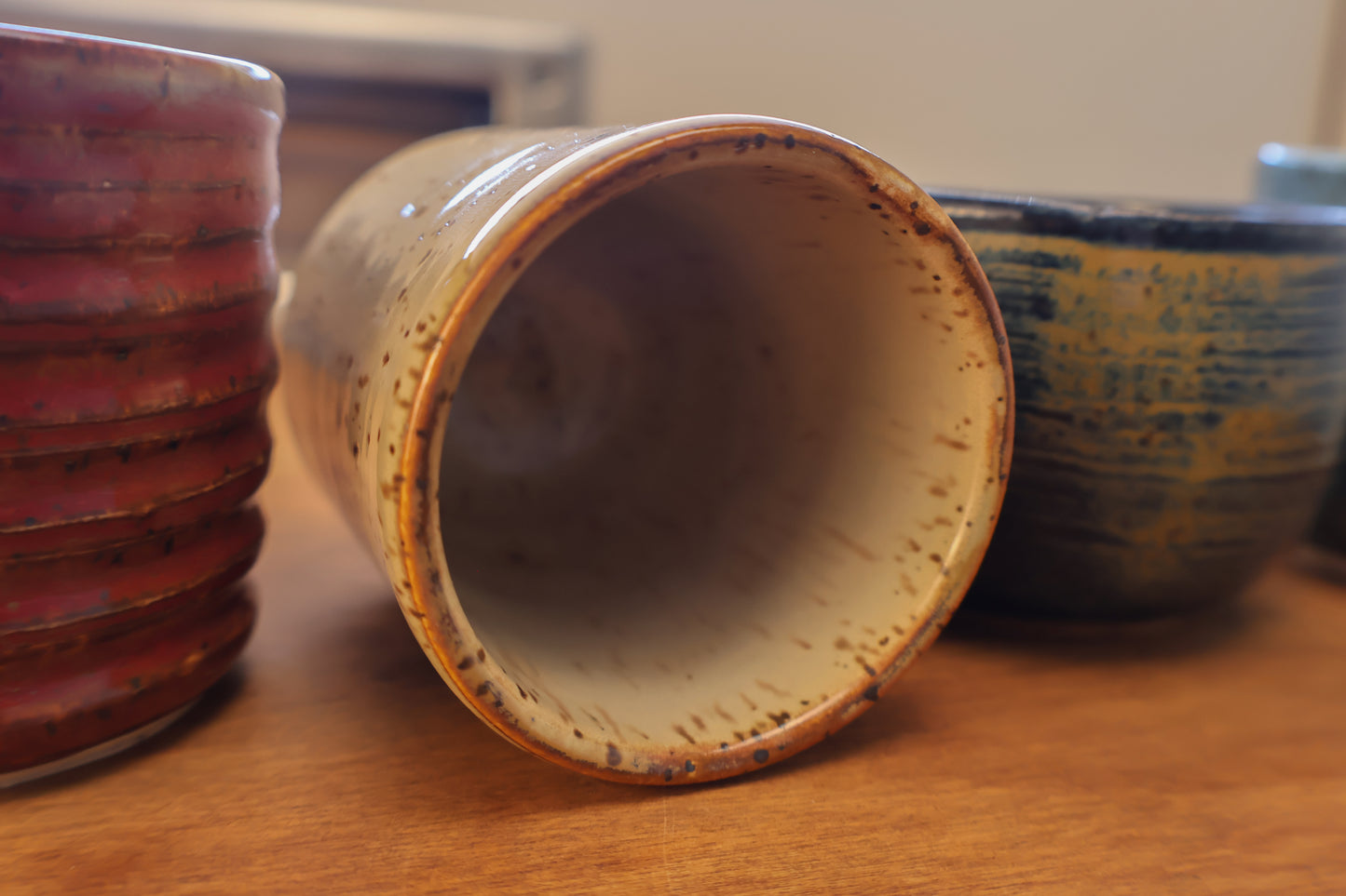 Speckled White Teacup