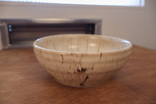 Shallow White Melted Bowl
