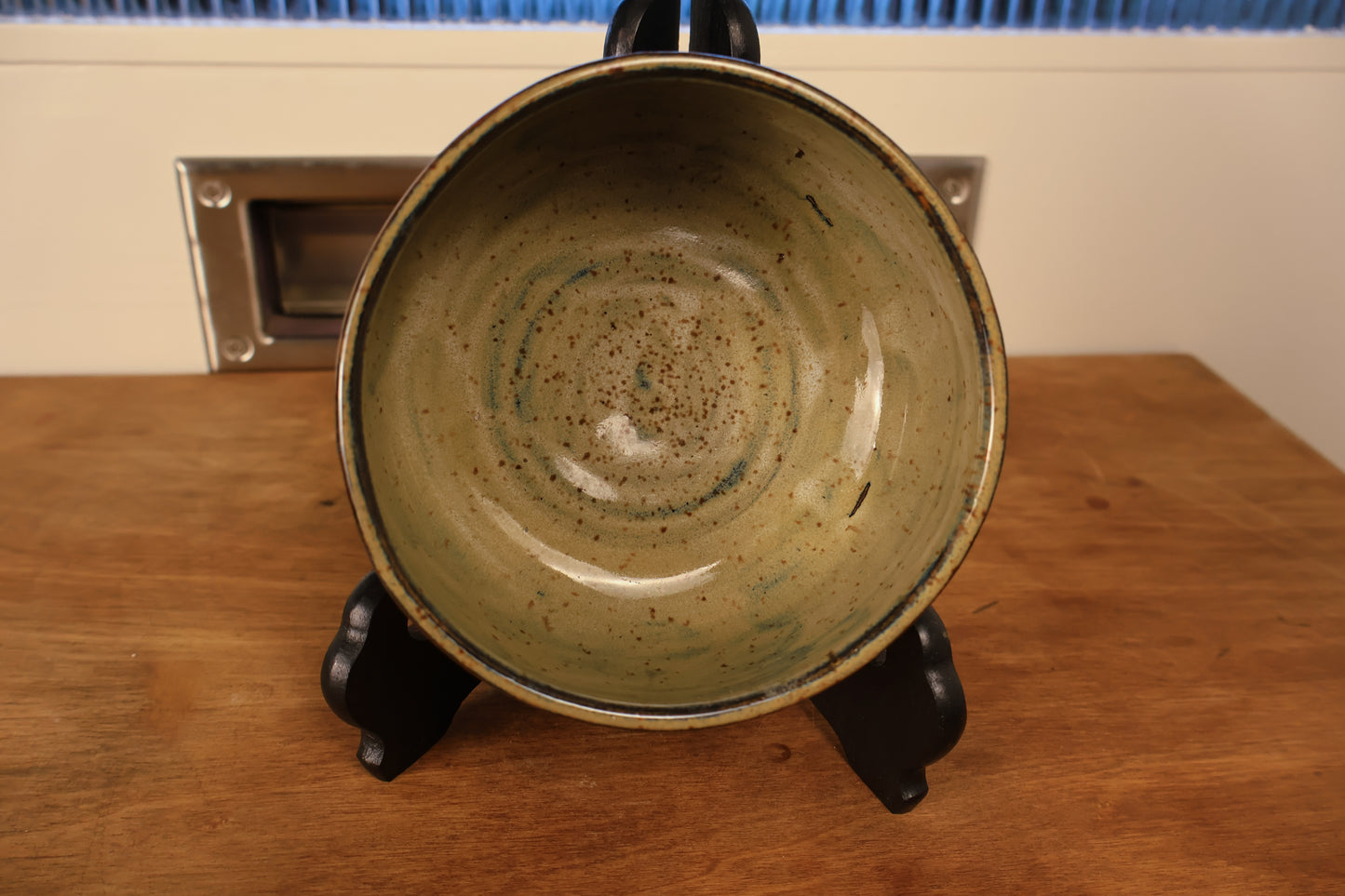 Green Speckled Soup Bowl