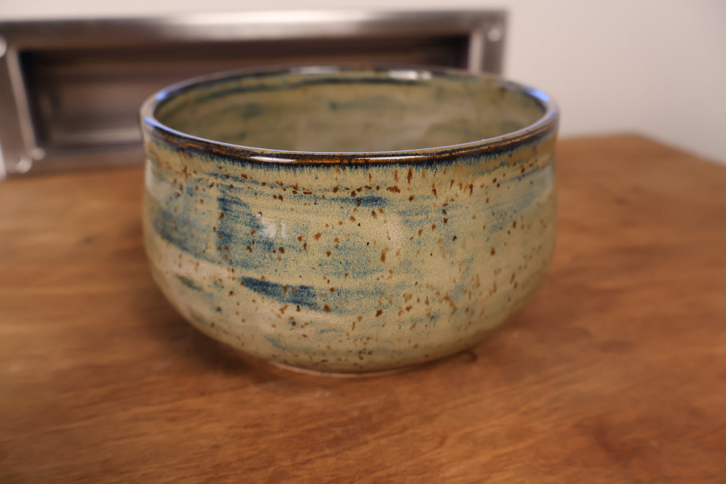 Green Speckled Soup Bowl