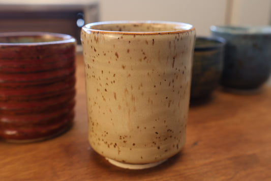 Speckled White Teacup