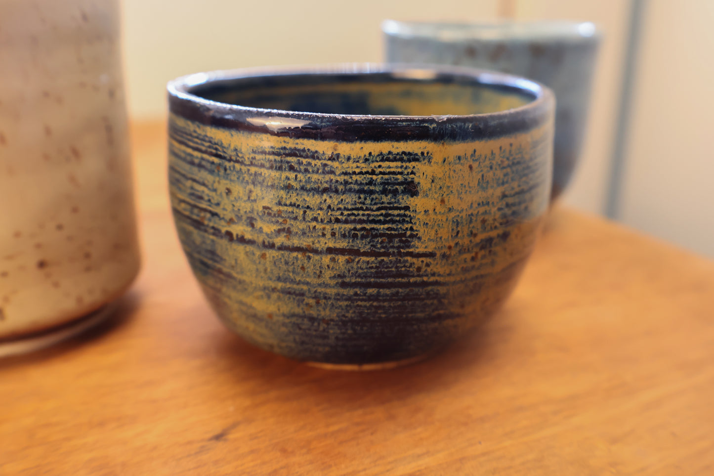 Round Blue Teacup