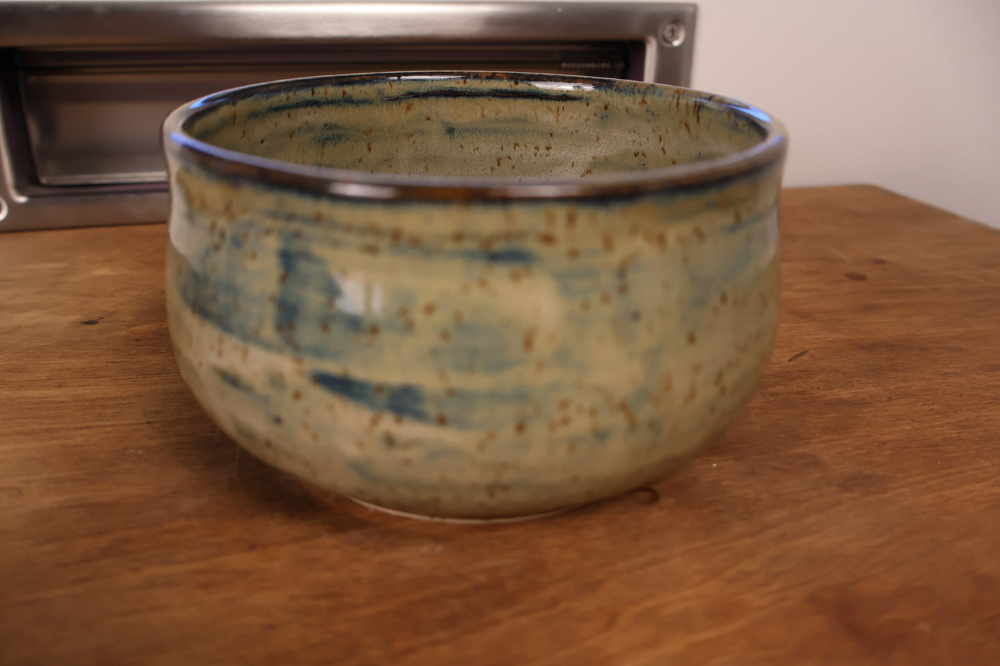 Green Speckled Soup Bowl