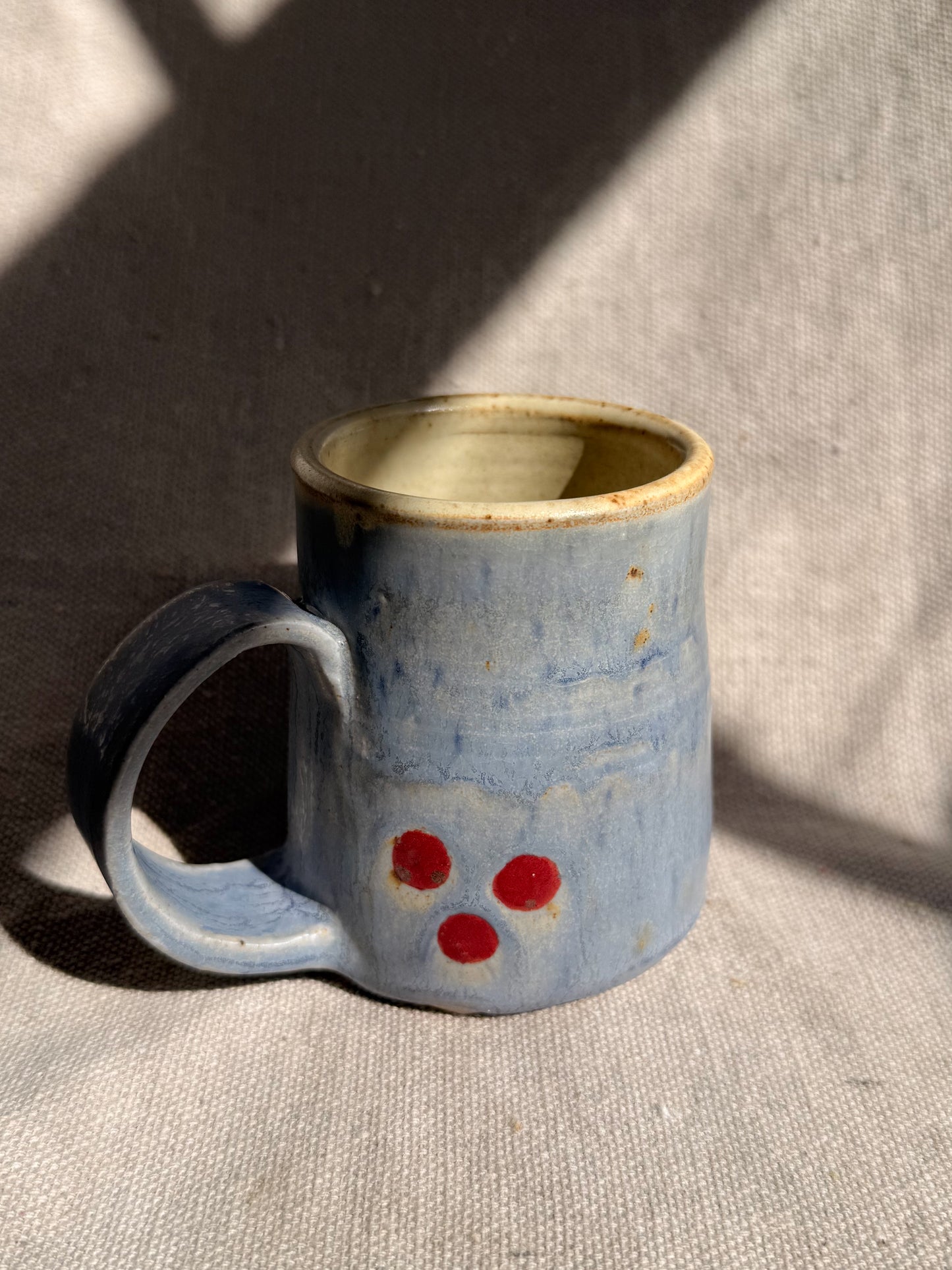 Blue Ashe Red Dot Mug