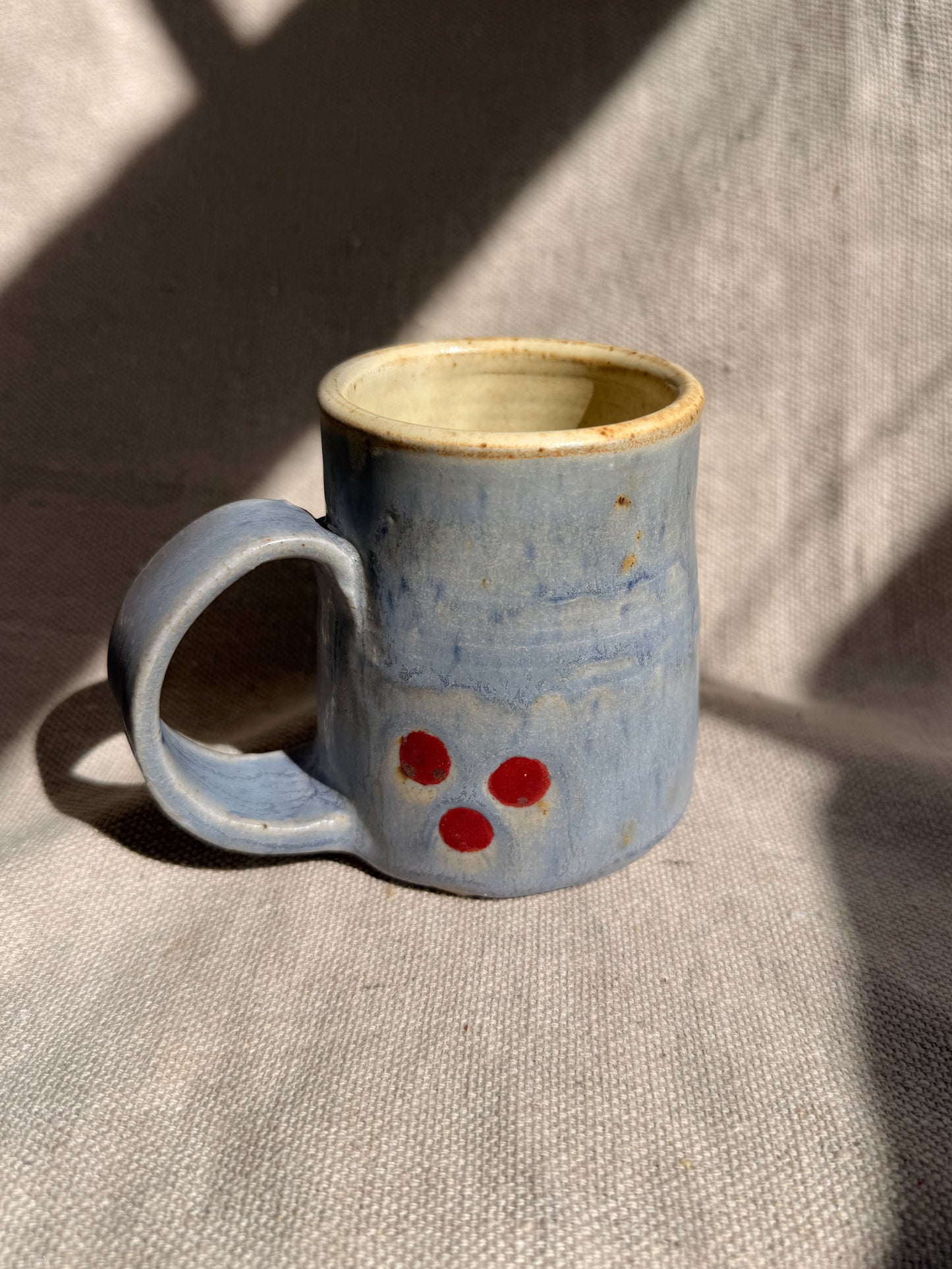 Blue Ashe Red Dot Mug