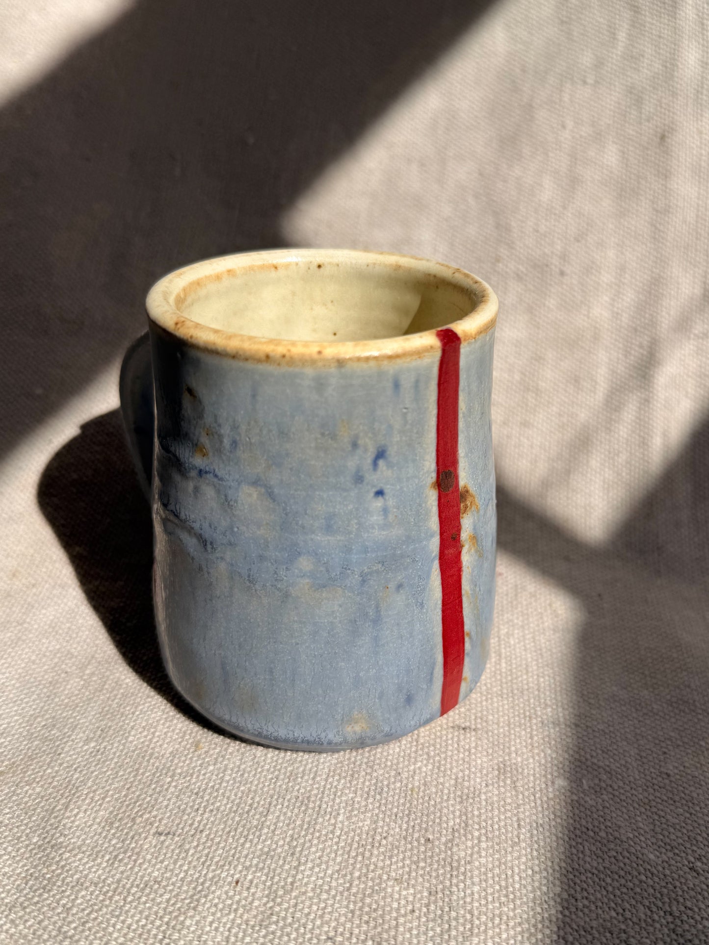 Blue Ashe Red Dot Mug